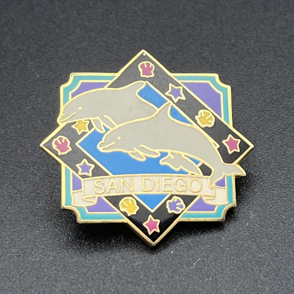 San Diego California Dolphins Seashells Lapel Hat Pin